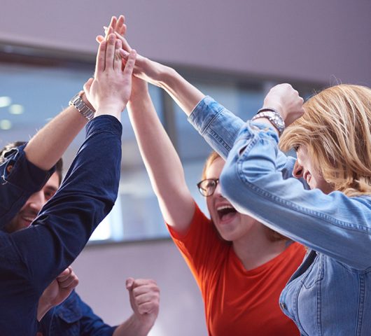 people raising