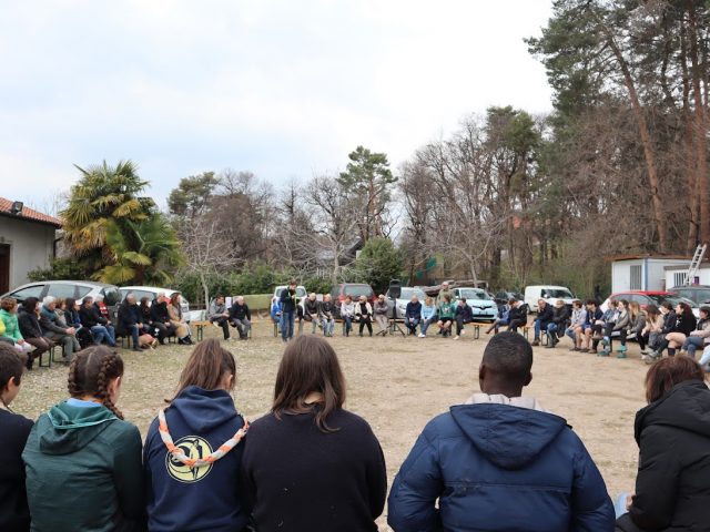 resso il bene confiscato di Oltrona di San Mamette, la toccante testimonianza di Simona Falcone