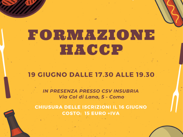 Locandina corso HACCP 19 giugno