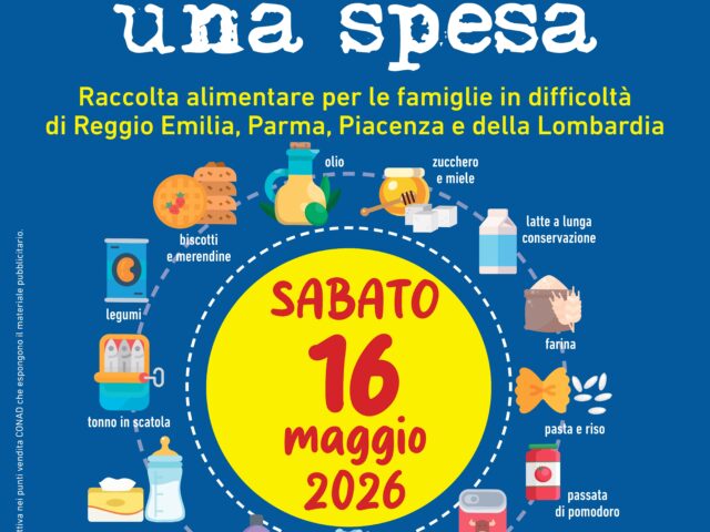Locandina Dona una spesa edizione 2026. Appuntamento sabato 16 maggio