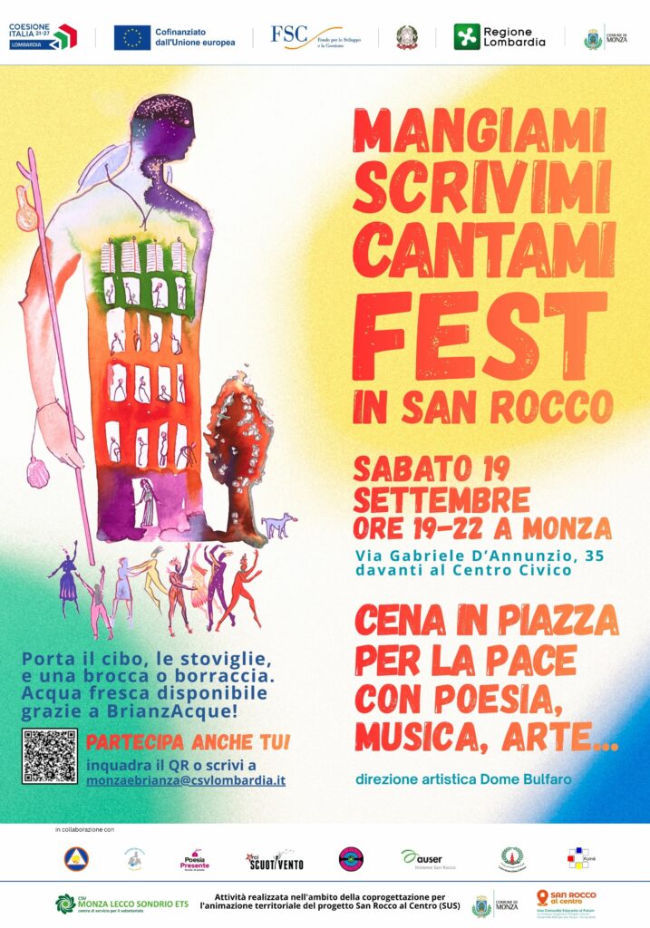 mangiami scrivimi cantami san rocco settembre 2026